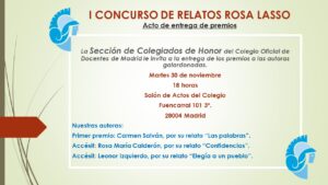 I Concurso de Relatos Rosa Lasso