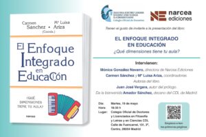Presentación del libro: «El enfoque integrado en educación», de las colegiadas D.ª Carmen Sánchez y D.ª M.ª Luisa Ariza.